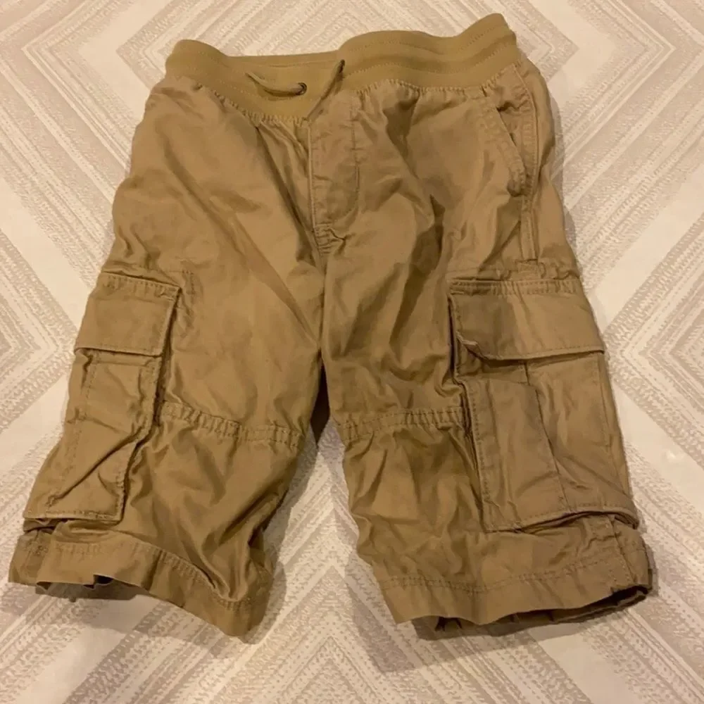 Gap Boys Khaki Cargo Multiple Pocket Long Shorts